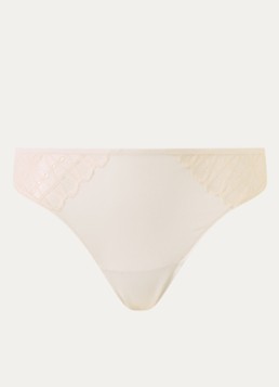 Mey Dames Tanga met kant in de kleur Gebroken wit, maat: M