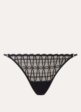Mey Dames Captivating string van kant in de kleur Zwart, maat: 36