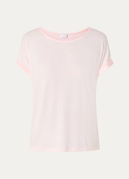 Mey Dames Pyjamatop met ronde hals in de kleur Roze, maat: L