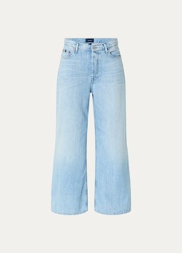 Denham Dames Izzy high waist wide leg jeans met lichte wassing in de kleur Indigo, maat: W27/L32