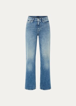 Denham Dames Miku high waist flared jeans met medium wassing in de kleur Indigo, maat: W27/L32