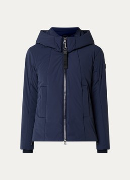 Creenstone Dames Polly gewatteerde jas met ritszakken in de kleur Donkerblauw, maat: 40
