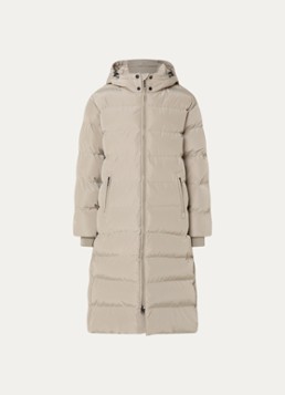 Airforce Dames Grace gewatteerde jas met afneembare capuchon in de kleur Donkerbeige, maat: M