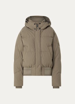 Airforce Dames Bex gewatteerd bomberjack met afneembare capuchon en waterafstotende coating in de kleur Khaki, maat: L