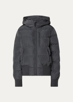 Airforce Dames Tate gewatteerd bomberjack met capuchon en waterafstotende coating in de kleur Antraciet, maat: M