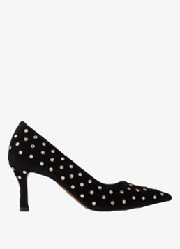 Maje Dames Pump van geitenleer met studs in de kleur Jeans