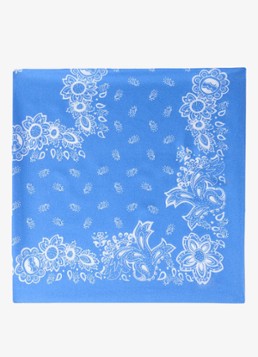 Maje Dames Ecarresummer bandana sjaal van zijde met pailsey print in de kleur Lichtblauw