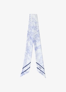 Maje Dames Sjaal van zijde met logo in de kleur Wit