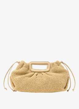 Maje Dames Mipli handtas met structuur en afneembare schouderriem in de kleur Beige