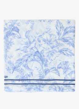 Maje Dames Echaleblue sjaal in wolblend met print 140 x 140 cm in de kleur Lichtblauw