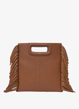 Maje Dames Crossbodytas met franjes in de kleur Donkerbruin