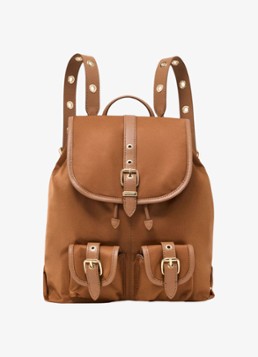 Maje Rugtas van leer en nylon Camel - Deal