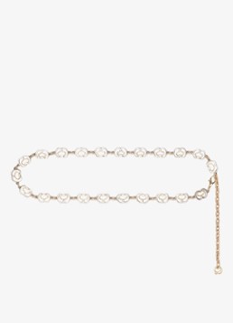 Maje Dames Riem met logo in de kleur Zilver