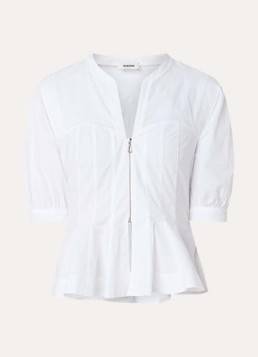 Sandro Dames Top met ballonmouw in de kleur Wit