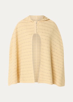 Sandro Dames Top met strass en capuchon in de kleur Lichtgeel