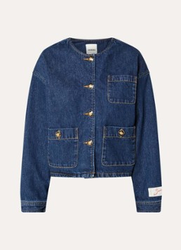 Sandro Dames Spijkerjas met ronde hals en steekzakken in de kleur Indigo