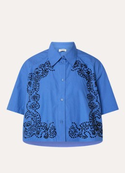 Sandro Dames Blouse met strass in de kleur Royalblauw
