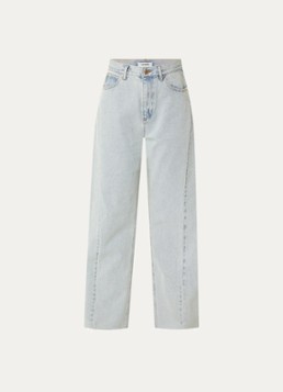 Sandro Dames High waist loose fit jeans met lichte wassing in de kleur Indigo