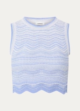 Sandro Dames Top met strass in de kleur Blauwgrijs