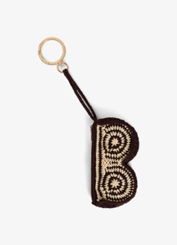 Sandro Dames Sleutelhanger met gevlochten detail in de kleur Donkerbruin