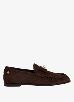 Sandro Dames Loafers van suède in de kleur Brown / Bruin