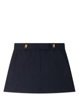 Sandro Dames Minirok in wolblend met krijtstreep in de kleur Donkerblauw