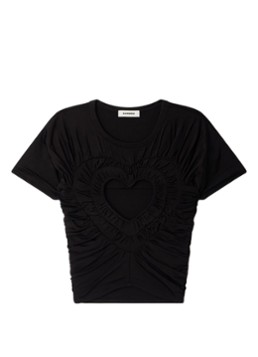 Sandro Dames Crop top met cut-out detail in de kleur Zwart