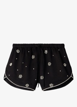 Sandro Dames Mid waist korte broek met stras in de kleur Zwart