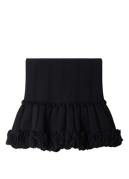 Sandro Dames Minirok met plooidetail in de kleur Zwart