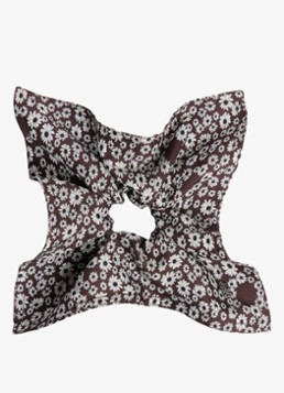Sandro Dames Scrunchie met bloemenprint in de kleur Donkerbruin