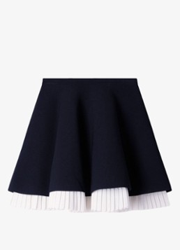 Sandro Dames Gebreide mini rok met plooien in de kleur Zwart