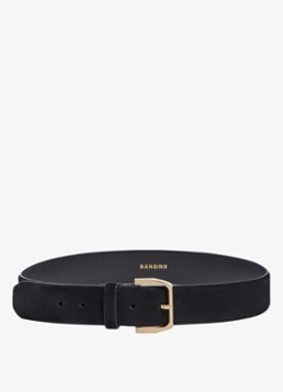 Sandro Dames Riem van suède in de kleur Black / Zwart