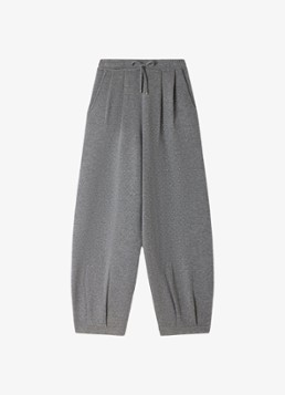 Sandro Dames High waist tapered fit joggingbroek in wolblend in de kleur Grijs