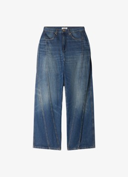 Sandro Dames High waist loose fit jeans met medium wassing in de kleur Denim