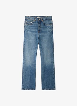 Sandro Dames High waist straight fit jeans met lichte wassing in de kleur Denim