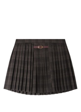 Sandro Dames Minirok met ruitdessin in de kleur Donkerbruin