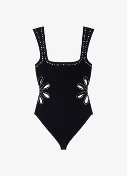 Sandro Dames Body met strass in de kleur Zwart