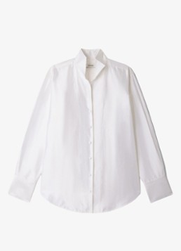 Sandro Dames Oversized blouse van satijn in de kleur Wit