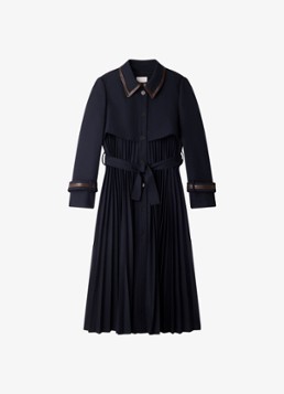 Sandro Dames Trenchcoat met plooien in de kleur Blauw