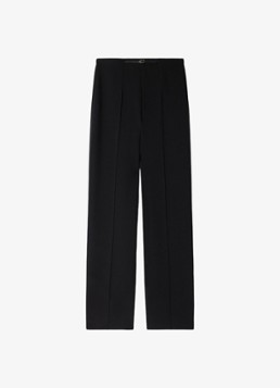 Sandro Dames High waist straight fit broek met ritszakken in de kleur Zwart
