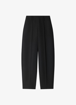 Sandro Dames High waist straight fit pantalon in wolblend in de kleur Zwart