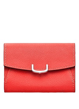 Cartier Dames C de Cartier Pasjeshouder van leer L3001535 in de kleur Koraalrood