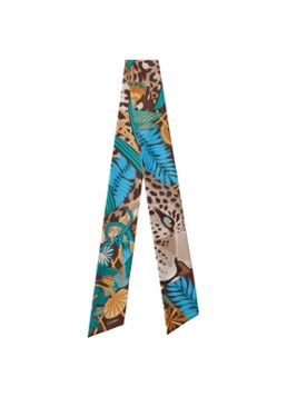 Cartier Dames Panther in the Jungle hoofdband van zijde 105 x 6 cm CROS000119 in de kleur Bruin
