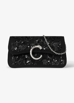 Cartier Dames Panthère C de Cartier Mini crossbodytas met pailletten CRL1002521 in de kleur Zwart