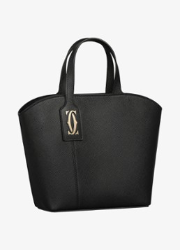Cartier Dames C de Cartier Mini shopper van kalfsleer CRL1002661 in de kleur Zwart