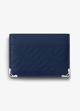 Cartier Heren Must de Cartier pasjeshouder van kalfsleer CRL3002523 in de kleur Donkerblauw