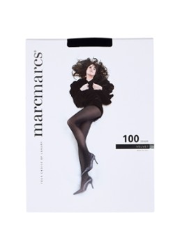 MarcMarcs Dames Velvet Opaque panty in 100 denier in de kleur Zwart, maat: S