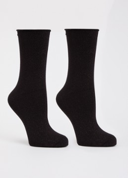 MarcMarcs Dames Blackpool sokken met lurex in 2-pack in de kleur Zwart, maat: 35-38