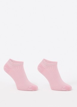 MarcMarcs Dames Moscow sneakersokken met lurex in 2-pack in de kleur Roze, maat: 35-38