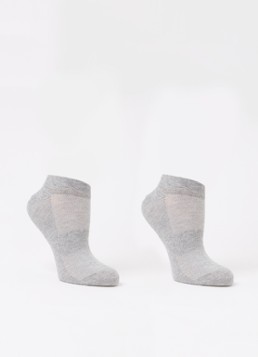 MarcMarcs Dames Sneakersokken in 2-pack in de kleur Grijs, maat: 35-38
